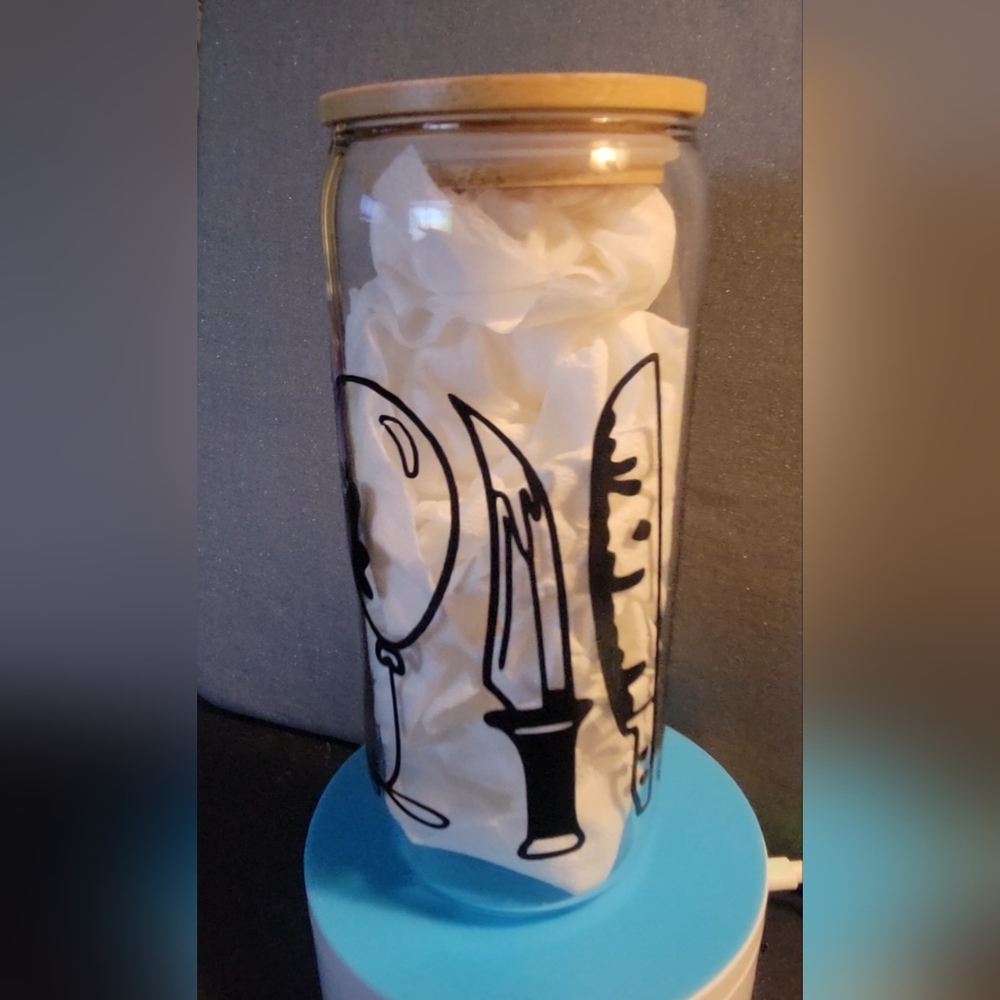 20oz horror glass tumbler